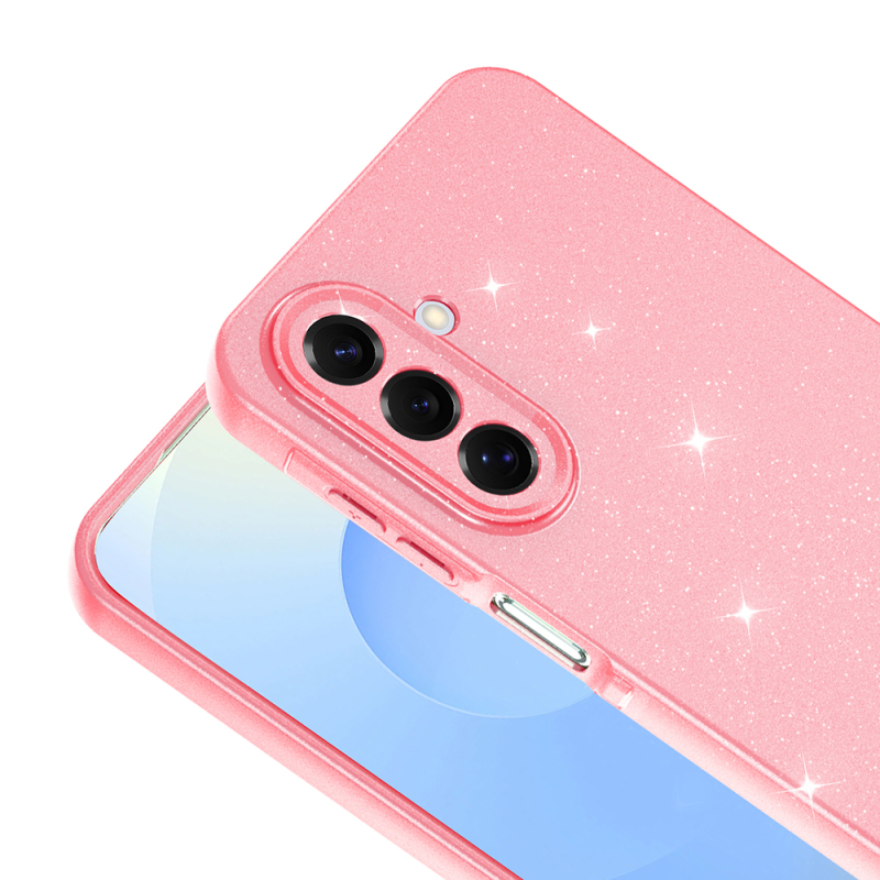 Galaxy A17 Case with Camera Protection, Glittery Luxury Zore Cotton Cover - 14