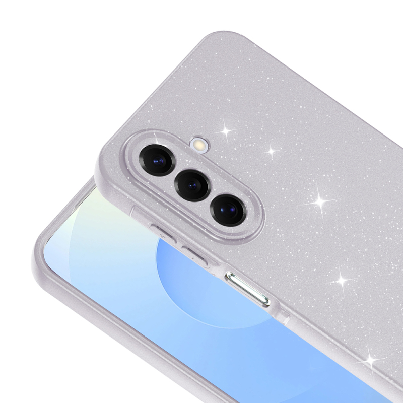 Galaxy A17 Case with Camera Protection, Glittery Luxury Zore Cotton Cover - 16