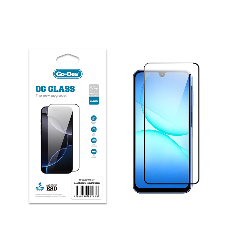 Galaxy A17 Go Des OG Glass Antistatic Tempered Glass Screen Protector - 1