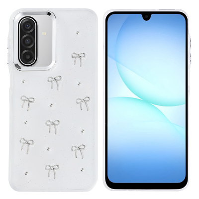 Galaxy A17 Kılıf Airbag Tasarımlı Simli Şeffaf Zore Kutup Kapak - 2