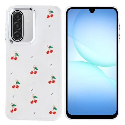 Galaxy A17 Kılıf Airbag Tasarımlı Simli Şeffaf Zore Kutup Kapak - 3