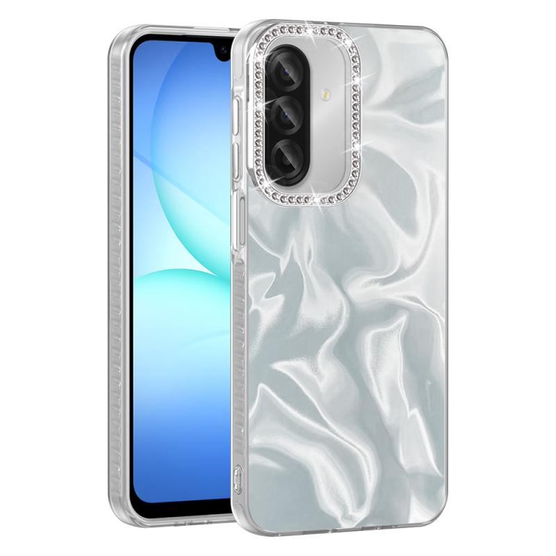 Galaxy A17 Kılıf Airbagli Parlak Taş Detay Tasarımlı Zore Esila Kapak - 5