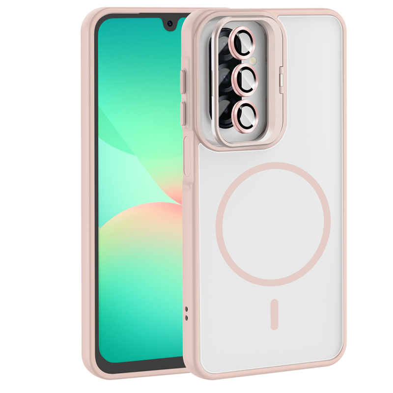 Galaxy A17 Kılıf Standlı ve Kamera Lens Hediyeli Zore Etro Kapak - 1