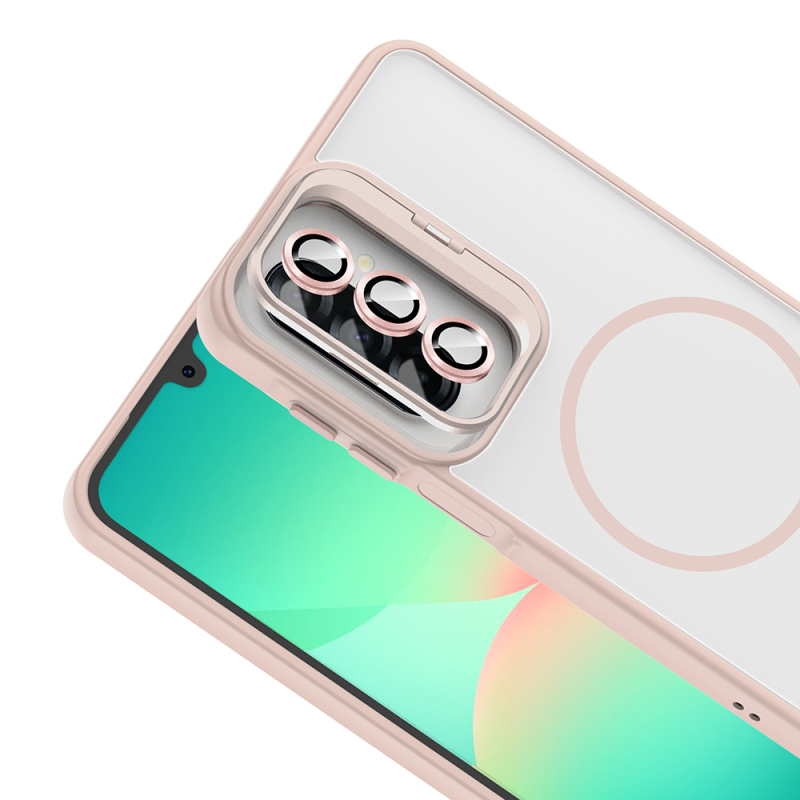 Galaxy A17 Kılıf Standlı ve Kamera Lens Hediyeli Zore Etro Kapak - 15