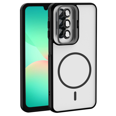 Galaxy A17 Kılıf Standlı ve Kamera Lens Hediyeli Zore Etro Kapak - 3