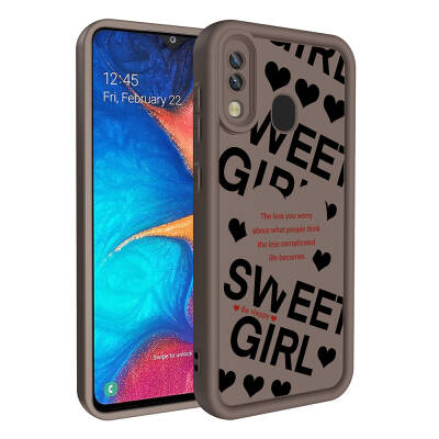 Galaxy A20 Case Camera Protected Printed Back Surface Zore Klas Cover - 4