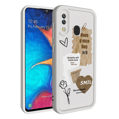 Galaxy A20 Case Camera Protected Printed Back Surface Zore Klas Cover - 2