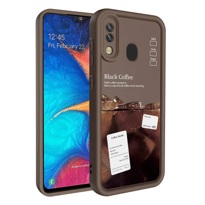 Galaxy A20 Case Camera Protected Printed Back Surface Zore Klas Cover - 3