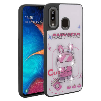 Galaxy A20 Case Shining Embossed Zore Amas Silicone Cover with Iconic Figure - 8