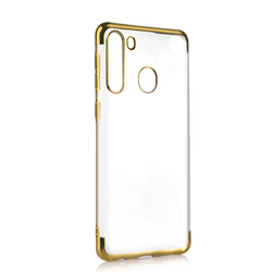 Galaxy A21 Case Zore Dört Köşeli Lazer Silicon Cover - 1