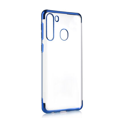 Galaxy A21 Case Zore Dört Köşeli Lazer Silicon Cover - 7