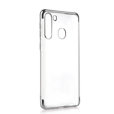 Galaxy A21 Case Zore Dört Köşeli Lazer Silicon Cover - 9