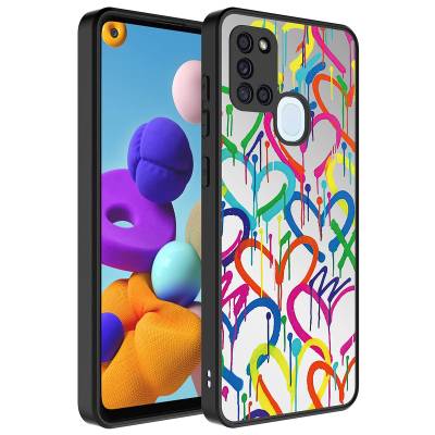 Galaxy A21S Case Mirror Patterned Camera Protected Glossy Zore Mirror Cover - 4