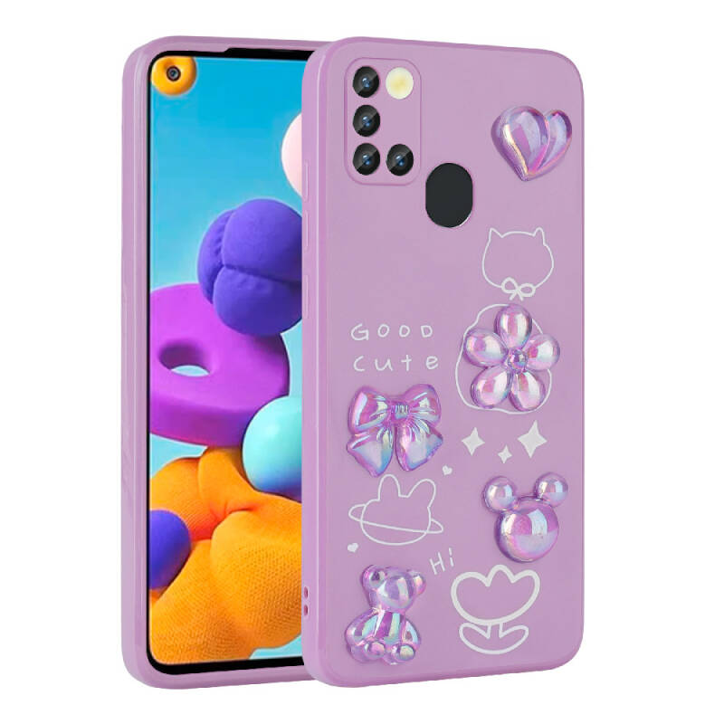 Galaxy A21S Case Relief Figured Shiny Zore Toys Silicone Cover - 4