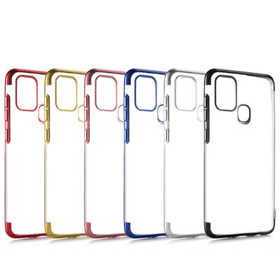 Galaxy A21S Case Zore Dört Köşeli Lazer Silicon Cover - 5