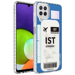 Galaxy A22 4G Case Airbag Edge Colorful Patterned Silicone Zore Elegans Cover - 3