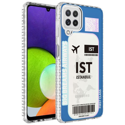 Galaxy A22 4G Case Airbag Edge Colorful Patterned Silicone Zore Elegans Cover - 3