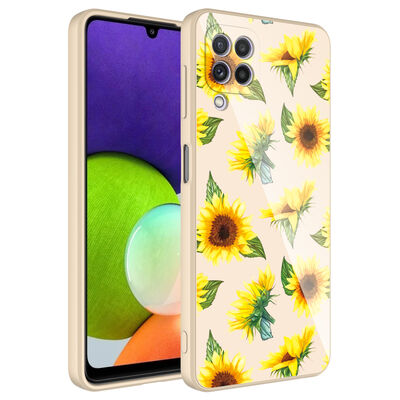 Galaxy A22 4G Case Camera Protected Patterned Hard Silicone Zore Epoxy Cover - 7