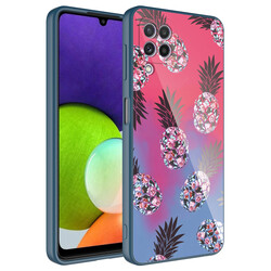 Galaxy A22 4G Case Camera Protected Patterned Hard Silicone Zore Epoxy Cover - 8