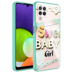 Galaxy A22 4G Case Camera Protected Patterned Hard Silicone Zore Epoxy Cover - 4