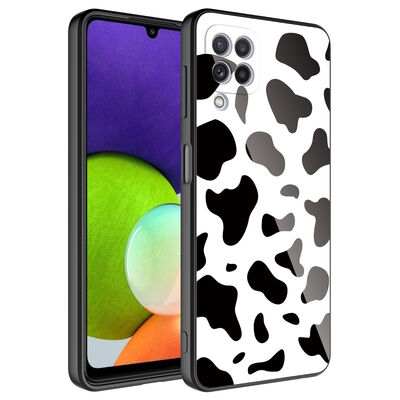 Galaxy A22 4G Case Camera Protected Patterned Hard Silicone Zore Epoxy Cover - 6