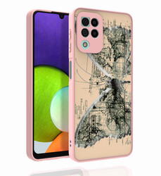 Galaxy A22 4G Case Patterned Camera Protected Glossy Zore Nora Cover - 6