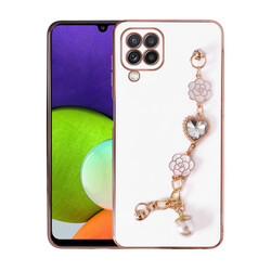 Galaxy A22 4G Case With Hand Strap Camera Protection Zore Taka Silicone Cover - 5