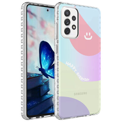 Galaxy A23 Case Airbag Edge Colorful Patterned Silicone Zore Elegans Cover - 10