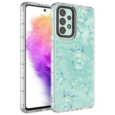 Galaxy A23 Case Camera Protected Colorful Patterned Hard Silicone Zore Korn Cover - 14