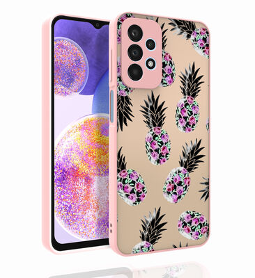 Galaxy A23 Case Patterned Camera Protected Glossy Zore Nora Cover - 3