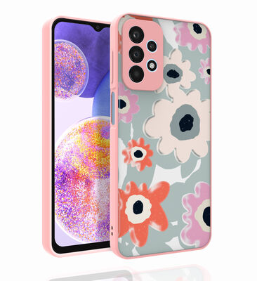 Galaxy A23 Case Patterned Camera Protected Glossy Zore Nora Cover - 7