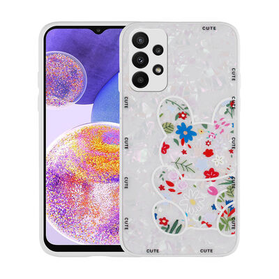 Galaxy A23 Case Patterned Hard Silicone Zore Mumila Cover - 8