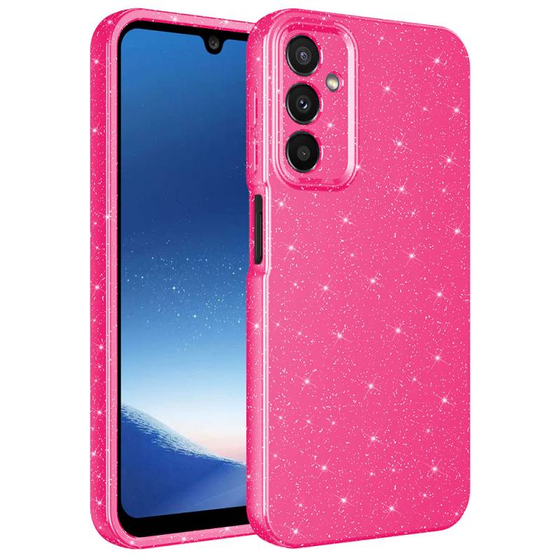 Galaxy A24 Case Camera Protected Glittery Luxury Zore Cotton Cover - 1