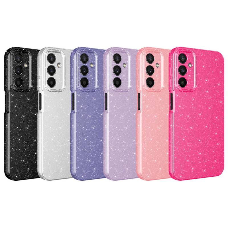 Galaxy A24 Case Camera Protected Glittery Luxury Zore Cotton Cover - 2