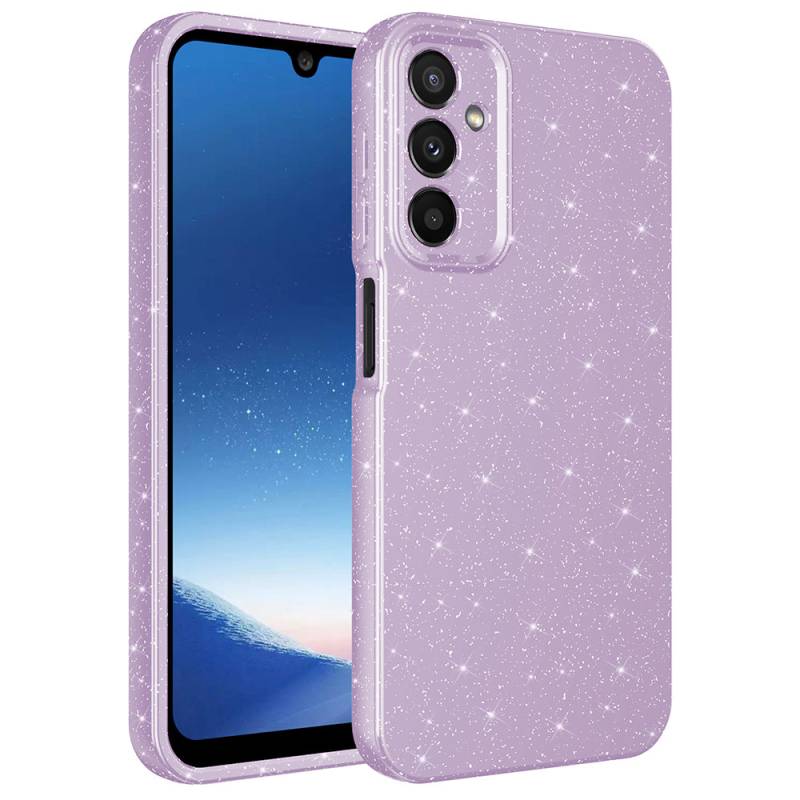 Galaxy A24 Case Camera Protected Glittery Luxury Zore Cotton Cover - 4