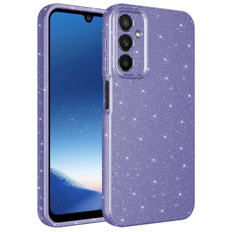 Galaxy A24 Case Camera Protected Glittery Luxury Zore Cotton Cover - 5