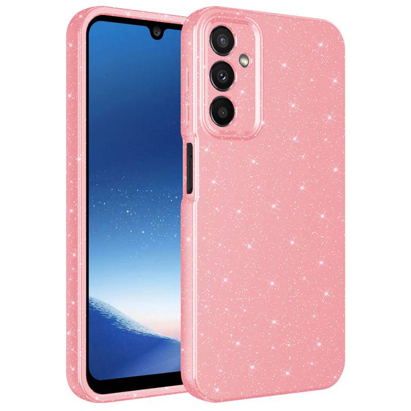 Galaxy A24 Case Camera Protected Glittery Luxury Zore Cotton Cover - 6