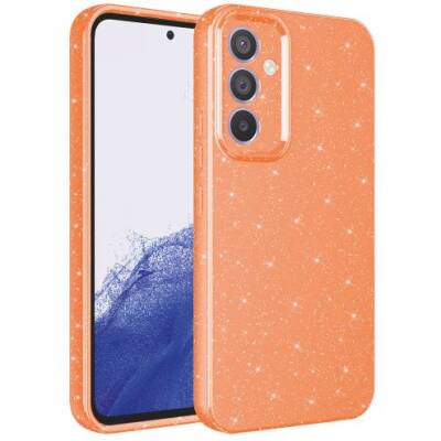 Galaxy A24 Case Camera Protected Glittery Luxury Zore Cotton Cover - 8