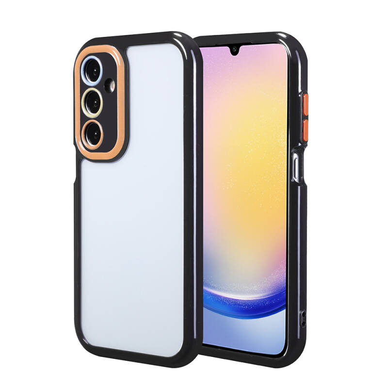 Galaxy A25 Case Camera Protected Colored Edge and Frame Design Zore Vitamin Cover - 1