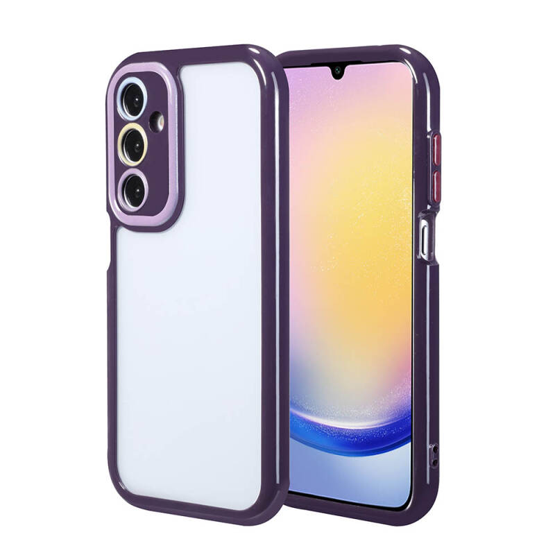 Galaxy A25 Case Camera Protected Colored Edge and Frame Design Zore Vitamin Cover - 3