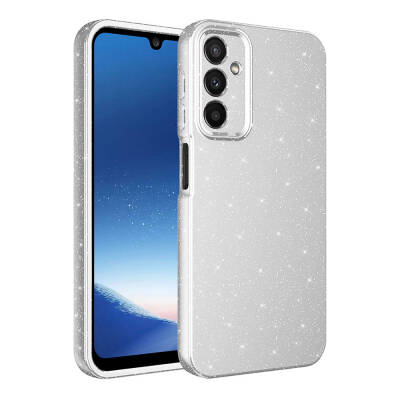 Galaxy A25 Case Camera Protected Silvery Luxury Zore Koton Cover - 5