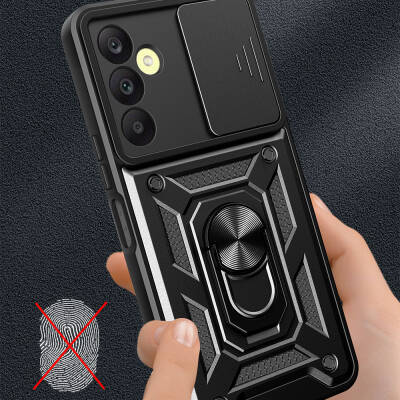 Galaxy A25 Case Magnetic Stand Camera Protector Zore Sliding Vega Cover - 5