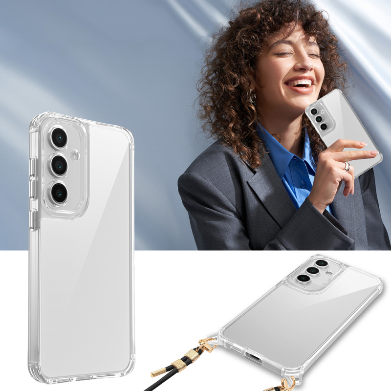 Galaxy A26 Case Airbag Detachable Strap Zore Snap Silicone Cover - 7