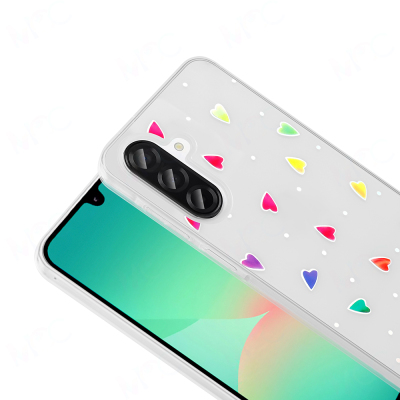 Galaxy A26 Case Transparent Figured Zore Folk Hard Cover - 13