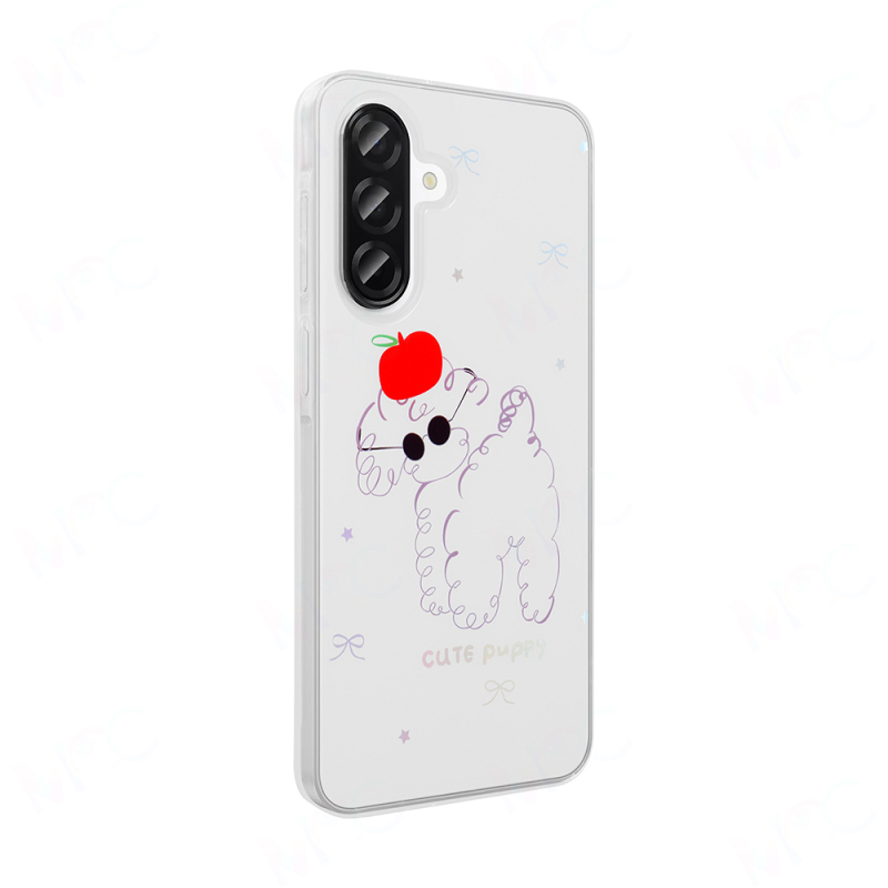 Galaxy A26 Case Transparent Figured Zore Folk Hard Cover - 7