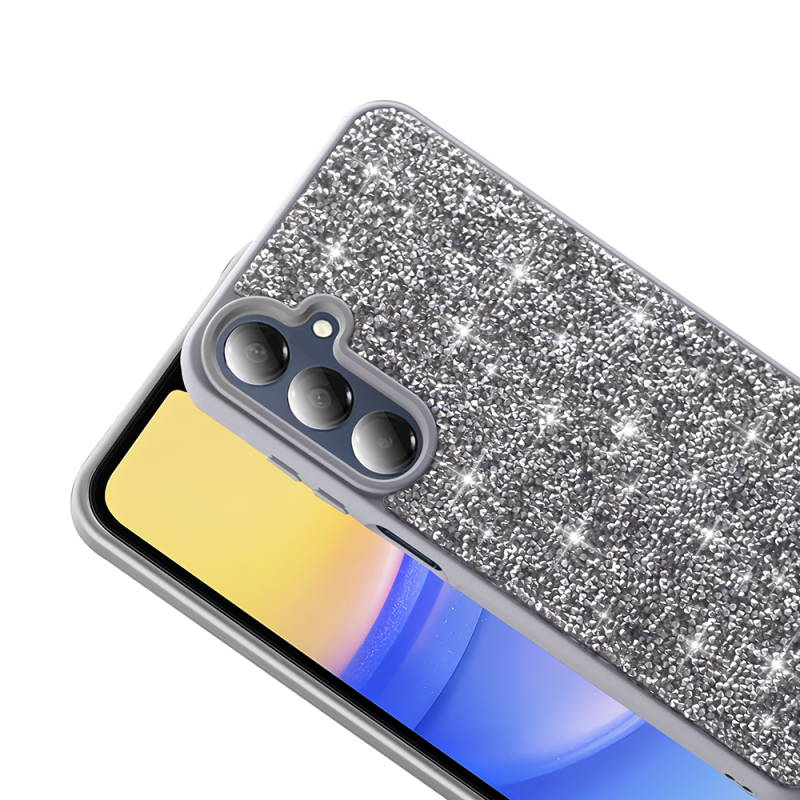 Galaxy A26 Kılıf Parlak Taşlı Tasarım Zore Pırlanta Kapak - 12