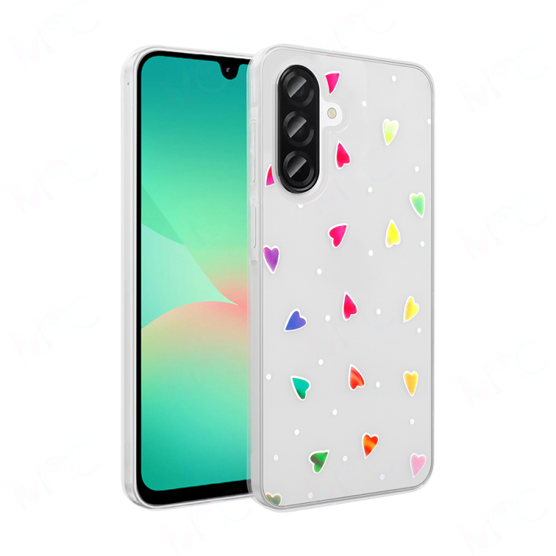 Galaxy A26 Kılıf Şeffaf Figürlü Zore Folk Sert Kapak - 3