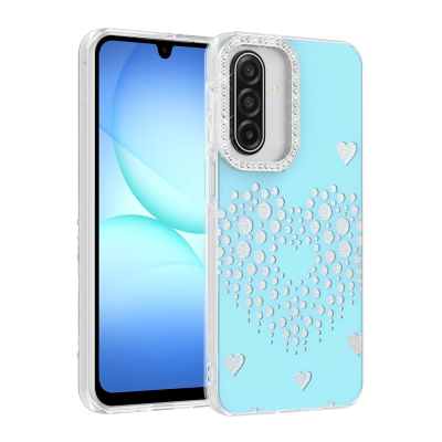 Galaxy A27 Case with Drop Stones - Zore Rivas Hard PC Cover - 2