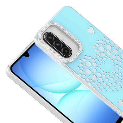 Galaxy A27 Case with Drop Stones - Zore Rivas Hard PC Cover - 6