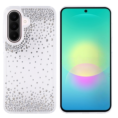 Galaxy A27 Kılıf Airbag Tasarımlı Damla Taşlı Şeffaf Zore Pera Silikon Kapak - 1